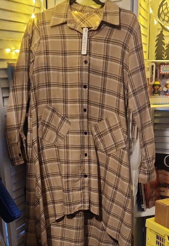 Plaid Long Sleeve Dress